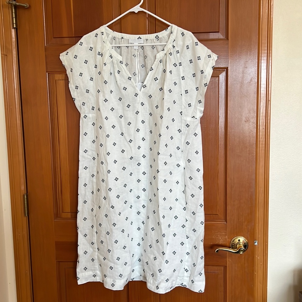 White label darling white linen dress